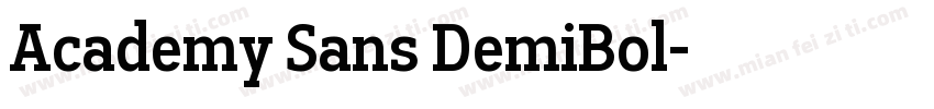 Academy Sans DemiBol字体转换